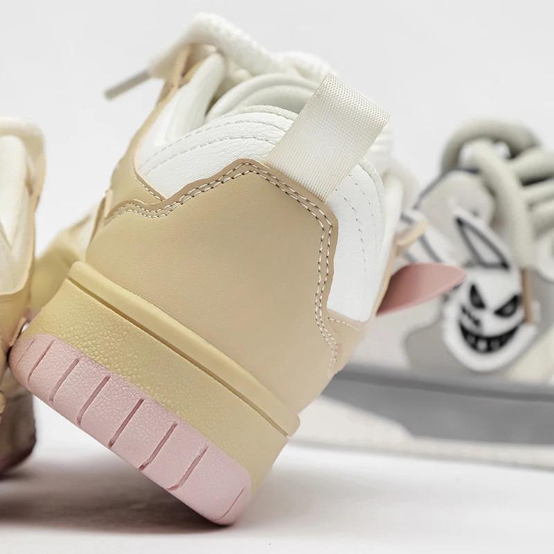 Zapatillas de deporte casuales de moda para hombre, personalizadas, de piel de conejo, planas, para andar en patineta, correr, caminar, calzado de entrenamiento, bajo pedido mínimo_voghion.com