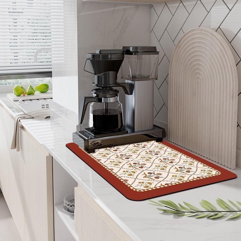 Product Introduction of Pad Longkang Meja Makan, Gaya Retro, untuk Longkang Dapur, Tikar Pinggan Pengeringan Desktop, Bekalan Isi Rumah, Hiasan Rumah, Diperbuat daripada Air Kitchenware 18