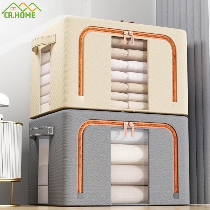  Hộp Đựng Quần Áo Chăn Màn Khung Thép Cao Cấp Túi Vải Đựng Đồ Đa Năng Kích Thước Lớn Thùng Vải Cotton Đựng Đồ Lót 