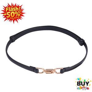 เข็มขัดผู้หญิง หัวเข็มขัดปรับได้ กว้าง 1.5 ซม. เข็มขัดหนังบาง เหมาะสำหรับชุดเดรสและชุดสูท สี: ดำ อูฐ เบจ น้ำตาล