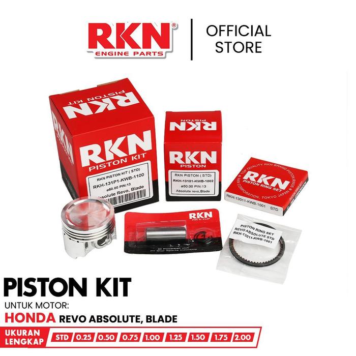 Gambar PISTON KIT RKN Sonic 125 & Honda CS1 125 (9 Ukuran) - PISTON KIT STD dari RKN Indonesia Kota Administrasi Jakarta Utara Tokopedia