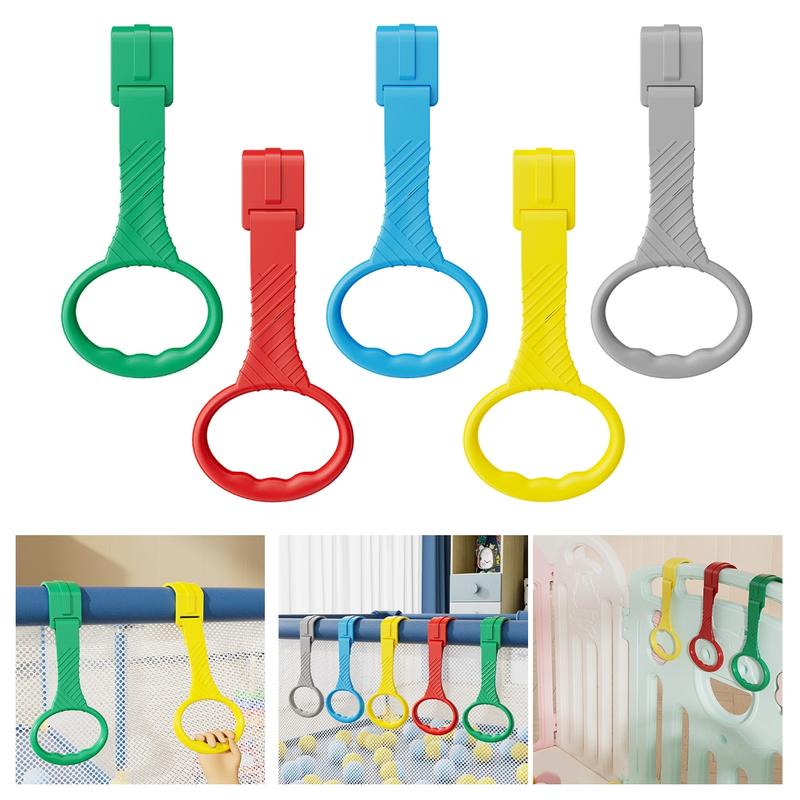 1Pc Infant Walking Trainer Rings for Crib Cot Secure Stand Up Assist Handle Grip Safe PP Easy Grip for Baby Balance 0