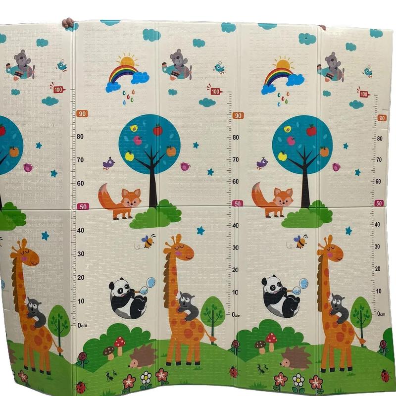 Thảm xốp gấp gọn xpe 2 mặt cho bé tập bò chống ngã chống thấm 1m8/2m