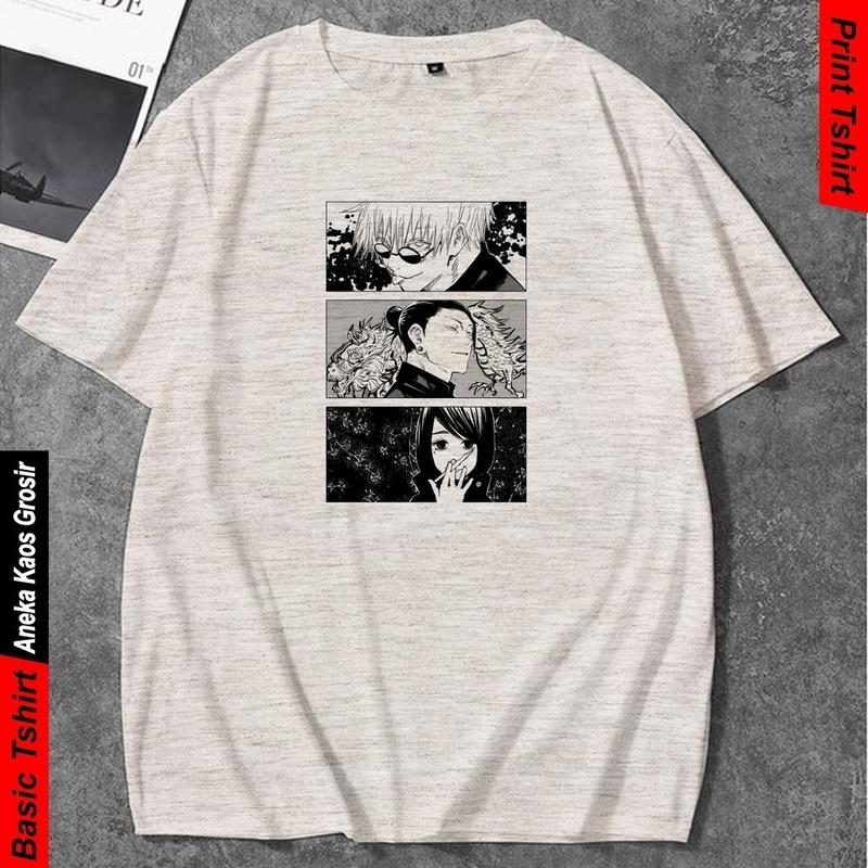 Kaos Anime Jujutsu Kaisen Sukuna Jk34 Baju Kaos Pria Distro Tshirt Oblong Dewasa Keren 0