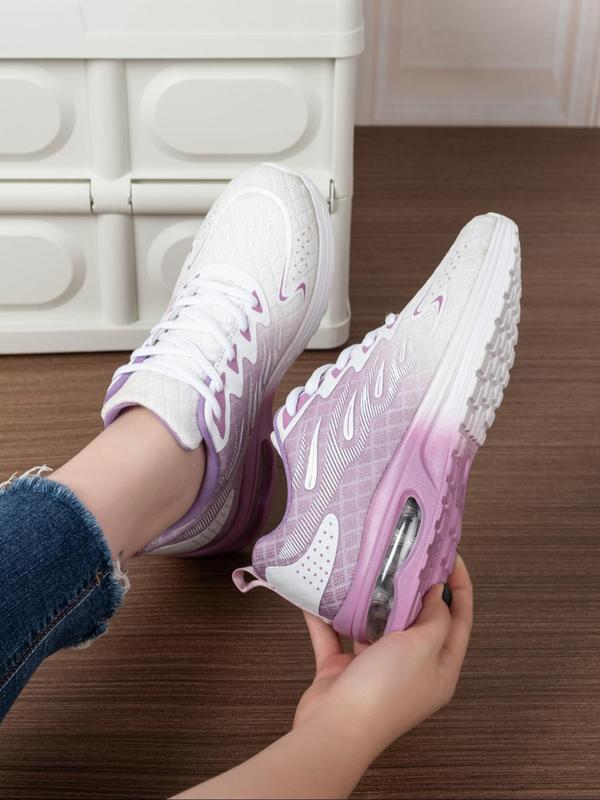 Women's Ombre Print Lace Up Running Athletic Shoes, Casual Breathable Comfortable Sports Shoes, All-match Non-slip Walking Shoes Footwear for Daily Training Wear 3