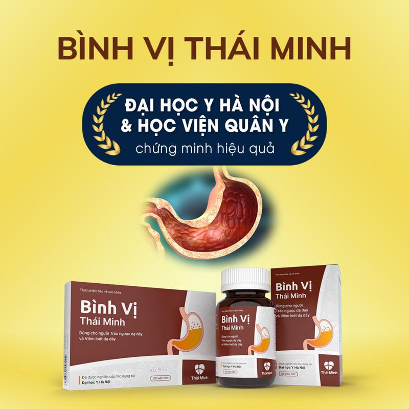 [Combo 2 hộp trải nghiệm] Bình Vị Thái Minh hộp 20 viên - Hỗ trợ người trào ngược và đau dạ dày - Miễn phí vận chuyển 3