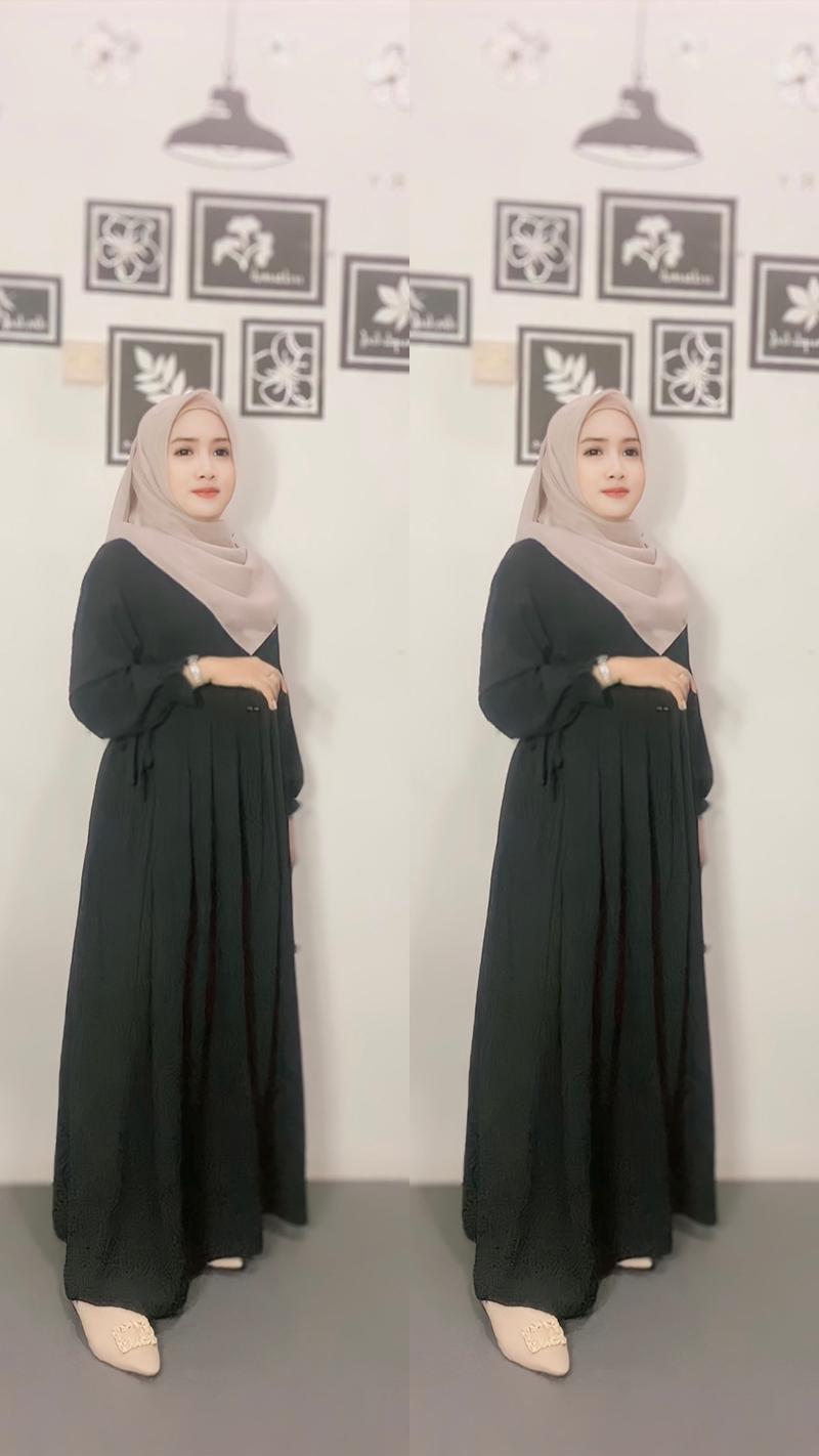 Product Introduction of Mila Dress Jumbo Ld 120 Dress Wanita Cringkel Airflow Busui Frendly 3