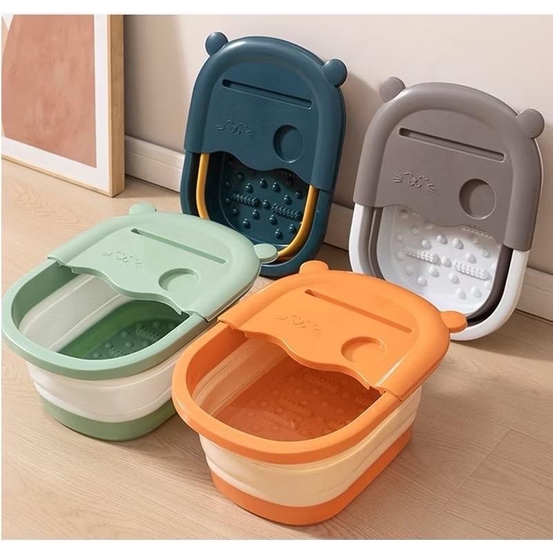 CHẬU NGÂM CHÂN MASSAGE GẤP GỌN, NGÂM CHÂN THƯ GIÃN, CÓ NẮP ĐẬY TIỆN DỤNG, CÓ CHỖ ĐỂ ĐIỆN THOẠI