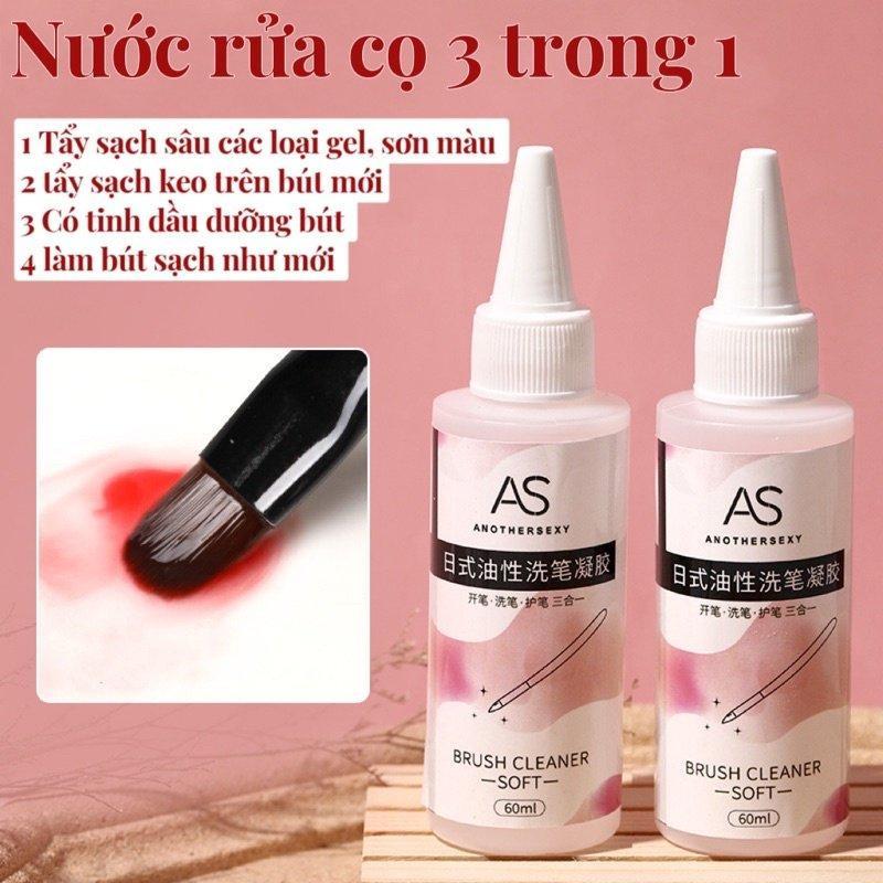  Nước rửa cọ nail AS 60ml 3 trong 1 loại xịn 