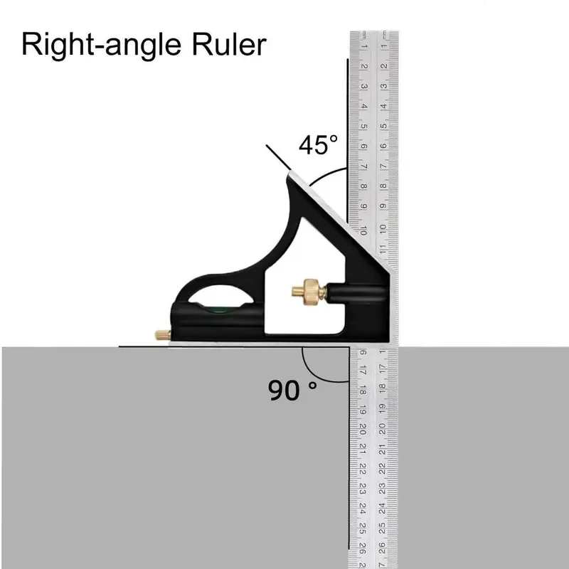 3 in 1 Ruler, Angle Measuring Ruler, Level Ruler, Multifunctional Ruler for Woodworking, with Metric and Imperial Rulers, Suitable for Decoration 5