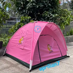 Tenda anak motif berbie full pink ukuran 100x100cm cocok untuk anak perempuan