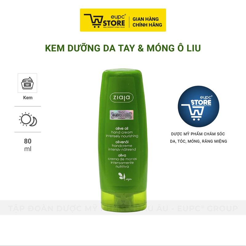 Kem Tay Ziaja Kem Dưỡng Da Tay Và Móng Ô Liu Ziaja 80ml Giúp Dưỡng Da Mềm Mịn Giảm Tình Trạng Gãy Vỡ Móng EUPC STORE