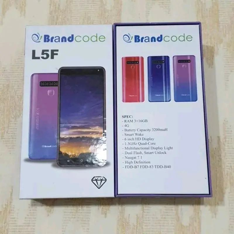 brandcode l5f diamond ram 3/16gb garansi resmi brandcode Layar 6inch 3