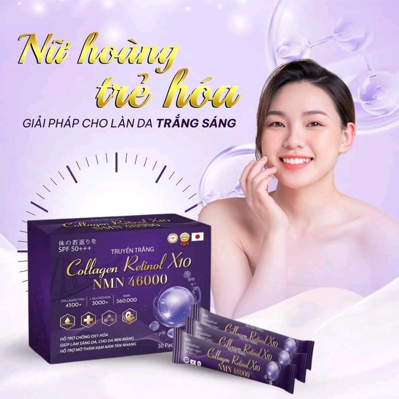 [MUA 1 TẶNG 1 - Hàng Cao Cấp] CỐM Collagen x10 46.000mg thực phẩm bổ sung hỗ trợ chăm sóc sắc đẹp
