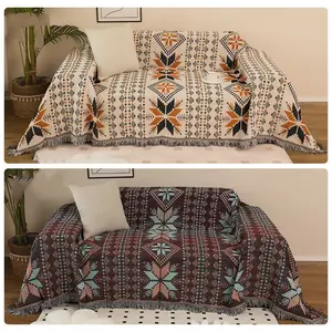 Sarung Sofa Selimut Sofa Motif Nordik Depan Belakang 3/4/ Seater