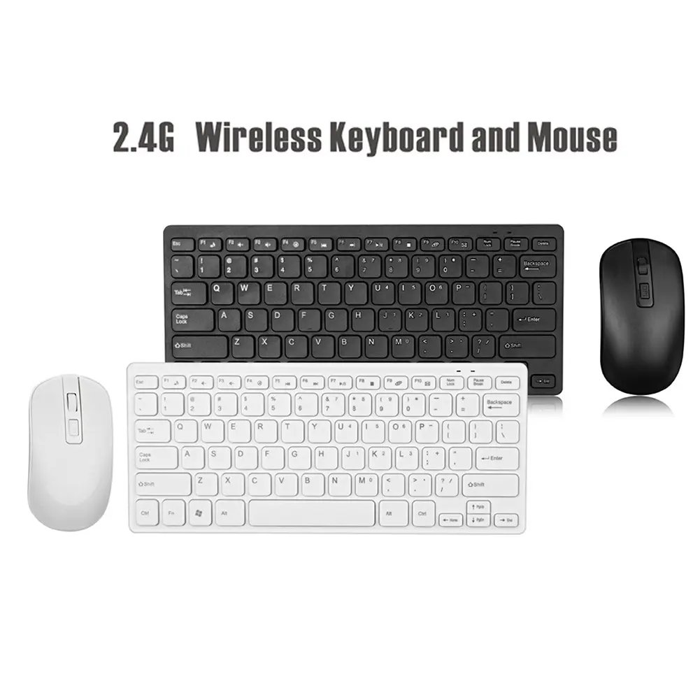 Bộ Chuột Mini Không Dây 2.4GHz, Bàn Phím Siêu Mỏng, Bộ Chuột Cho PC, Máy Tính Xách Tay Và Máy Tính