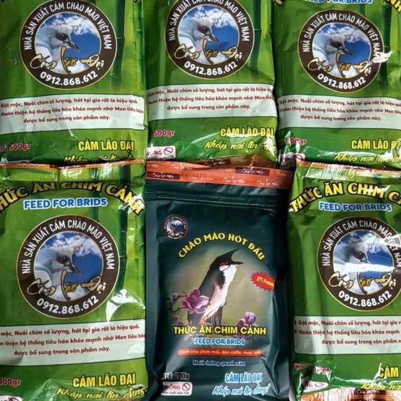 5 Gói Bao Xanh Tặng Kèm 1 Gói - Cám Tổng Hợp Lão Đại - Thức Ăn Chim Cảnh
