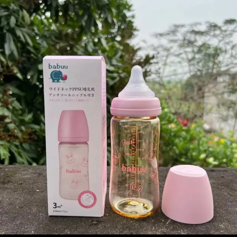 (Nhận 2 Núm) Bình Sữa BABU Thế Hệ Mới Núm Cánh Hoa Mềm 160ml/260ml Cho Bé