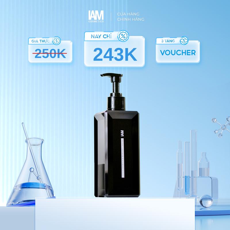 Dầu Gội 350ml - Dầu Xả 250ml Không Silicone IAM Cosmetics