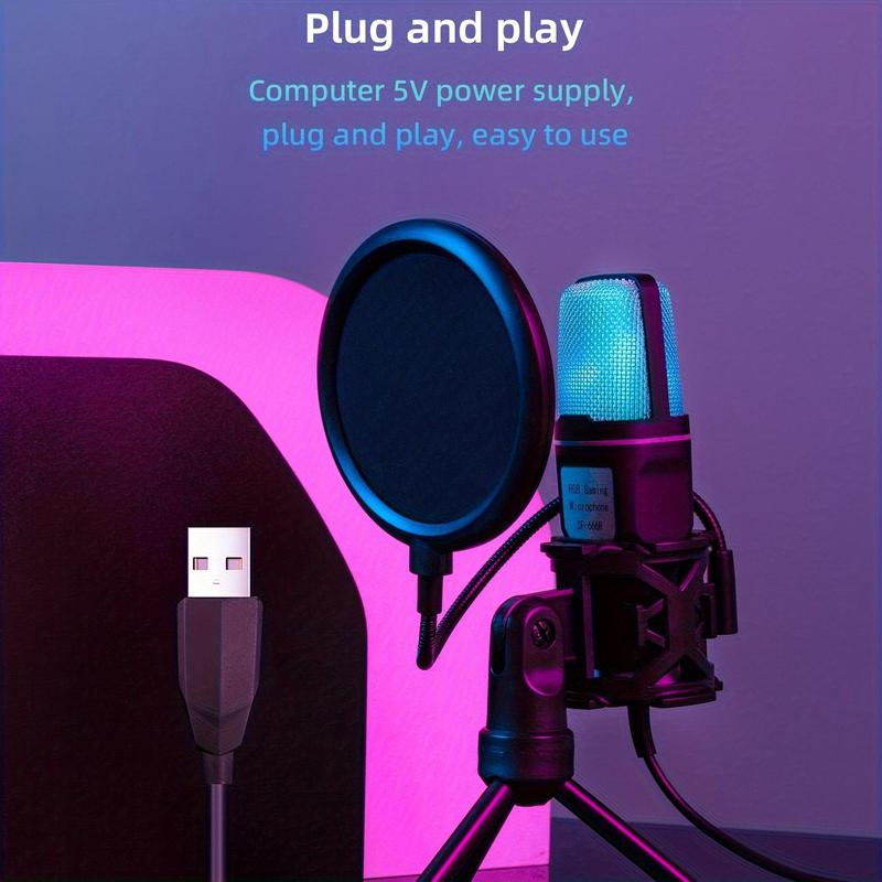 Condenser Microphone, Wired Microphone, Microphone for Live Streaming, Interview, Vlog 7