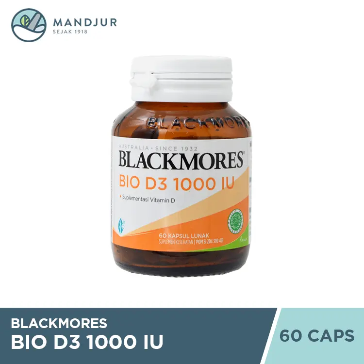 Blackmores Bio D3 1000 IU 60 Kapsul - Suplemen Vitamin D 1000 IU 0