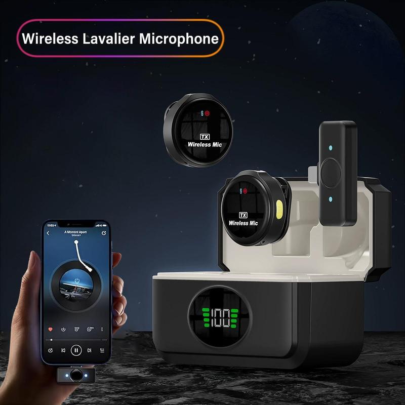 Product Introduction of Wireless Lavalier Microphone, USB Rechargeable Wireless Microphone, Mini Microphone for Video Recording, Live Streaming Vlogging, YouTube, Audio 3
