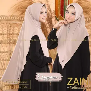 Zain Collection Khimar Bergo Syari Dayyana L Hijab Jumbo Jersey Korea Anti Tembem Simple Nyaman untuk Daily Wear