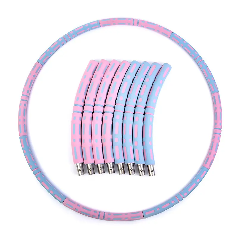 Abdominal and Waist Tightening ,Strengthening, Novel and Detachable Sponge Splicing, Multi-Color Sports and Fitness Hula  Hoop