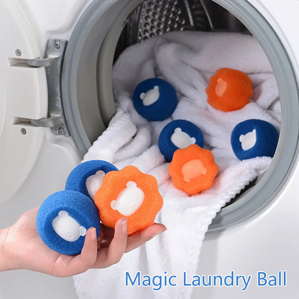 1pc Magic Laundry Ball Kit Hair Remover Washing Machine Pet Clothes Cleaning Balls Fiber Collector Reusable Filtering Ball Lint Catcher Dog Accessories Home Household Product #443063