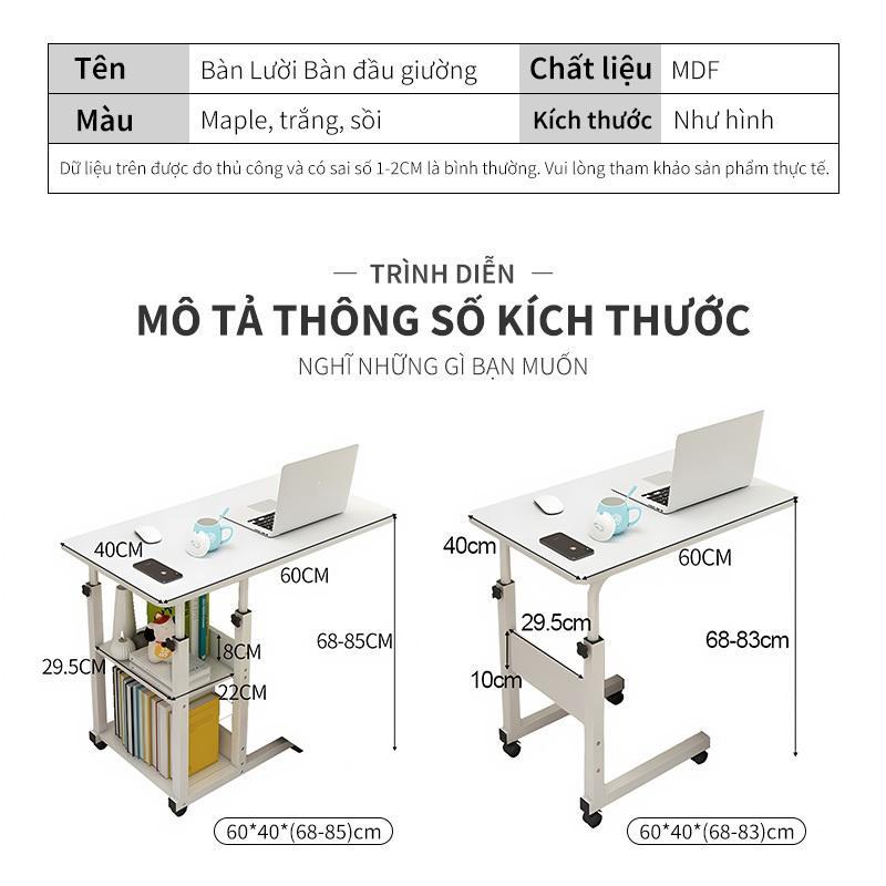 Bàn Làm Việc Bàn Học Thông Minh Đa Năng Bàn Nâng Hạ Chiều Cao Có Bánh Xe Di Chuyển Phù Hợp Mọi Không Gian 5