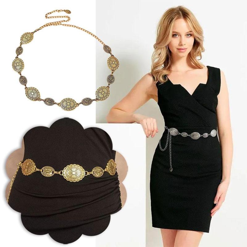 Product Introduction of Vintage Boho Holiday Metal Chain Belt Body Chain Belt For Dress G5W1 22