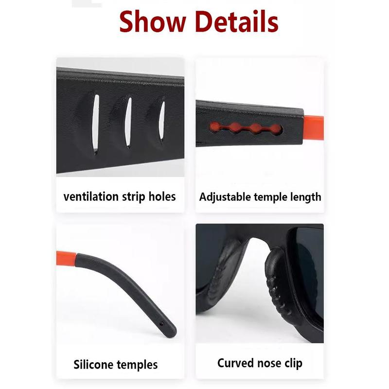 Automatic Dimming Welding Glasses, Solar Powered Welding Protective Glasses, Anti-glare Welding Accessories 7