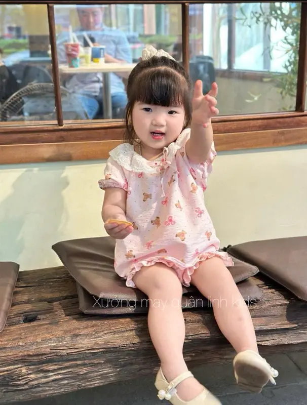 Sét BỘ ĐŨI Hàn CỔ REN TO QUẦN BÈO xinh xắn cho bé gái 6-18KG 1