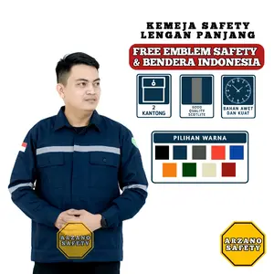 Wearpack safety baju safety pria lengan panjang seragam kerja proyek Atasan Wearpack safety baju safety pria lengan panjang seragam kerja proyek Atasan