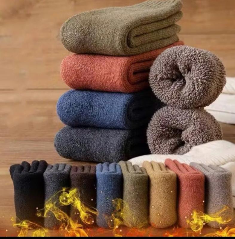  Tất Nam Nữ ấm áp mùa đông len nam lót lông tất siêu dày chắc chắn dành cho mùa đông  vớ dày dặn lót bông đi tuyết  