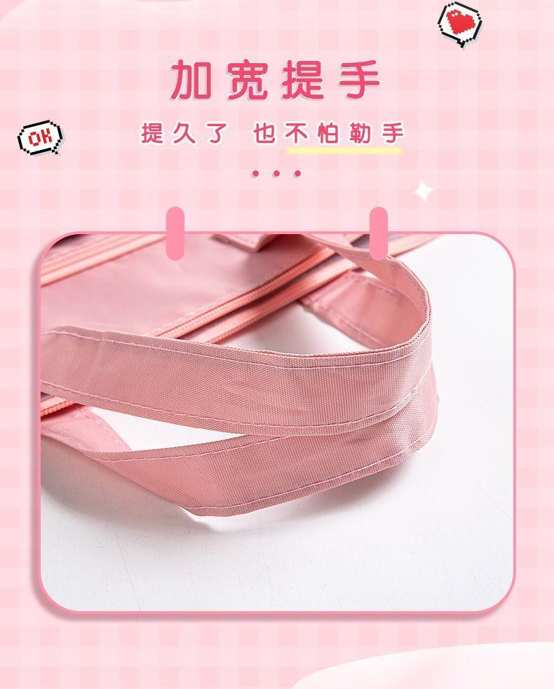 Product Introduction of Student Handbag Book Bag File Bag Tutorial Large Capacity Canvas Storage Bag Shoulder Bag 11