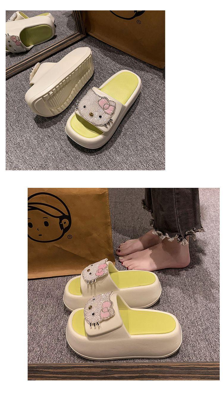 Product Introduction of Dép Lê Hello Kitty Hoạt Hình, Siêu Hot, Dành Cho Nữ, Mặc Ngoài Trời Mùa Hè, Dép Đế Xuồng Chống Trượt, Hàng Mới Về 2024 DéP Slipper 19