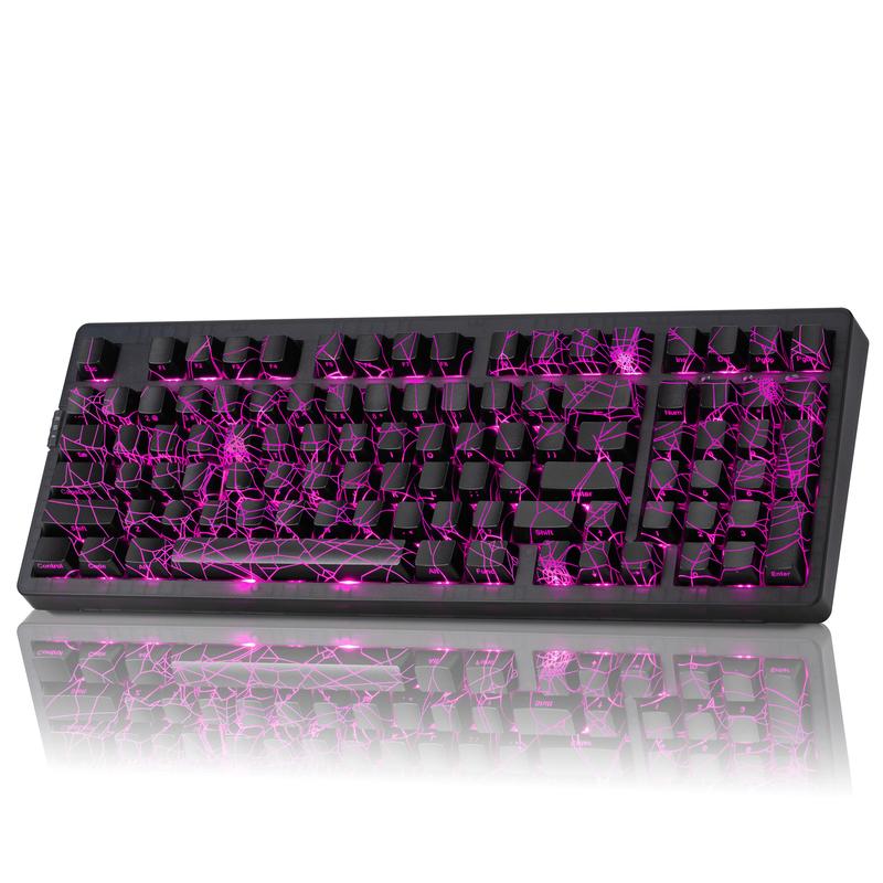 Bàn phím gaming cơ ZORNHER ZH980 không dây, bố cục 95%, màu kem, có thể thay đổi switch, switch tuyến tính với tiếng gõ nhẹ, đèn nền RGB, 3 chế độ kết nối: 2.4GHz/USB‑C/Bluetooth 5.0, thiết kế tối giản đẹp mắt, quà tặng năm mới 11.11