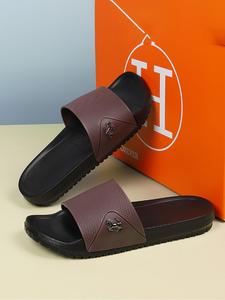 Men's Horsebit Decorated Slide Sandals, Casual Comfortable Home Slippers, Breathable Sports Sandals for Indoor & Outdoor Wear, Boy