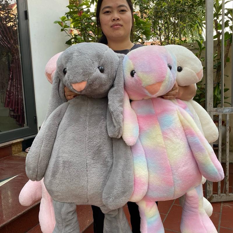 Gấu bông thỏ Jelly Cat lông thỏ mềm mịn Thú Nhồi Bông Thú Bông Đồ Chơi Toy quà tặng gối ôm - Xuất xứ Việt Nam - Voi Doll Cho Bé