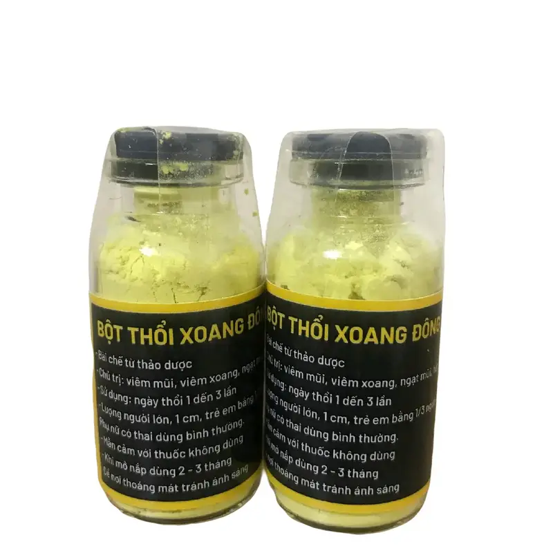 ( com bo 2 lọ ) bột thổi xoang mũi thảo mộc các loại da mũi 0