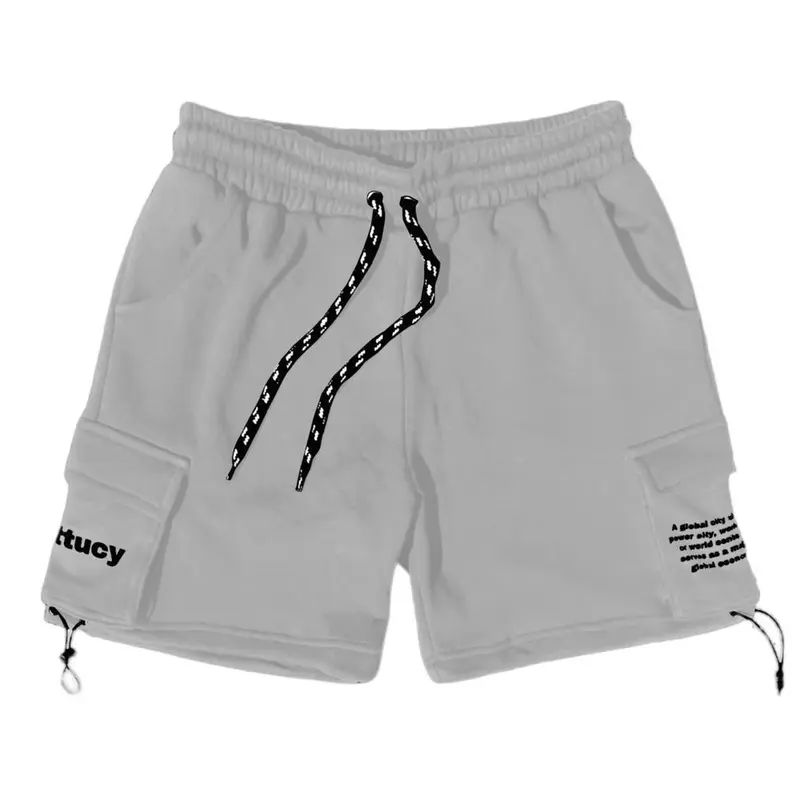 JIZU PROJECT - BoardShorts Celana CARGO PRIA DAN WANITA / BAHAN Fleece TEBAL / PINGGANG Karet / Sablon DI Kantong / SIZE M L XL Outdoor Pendek Santai Keren 3