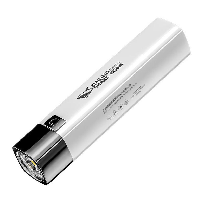 Product Introduction of 600mAh/1200mah Smiling Shark Mini LED Zoomable Flashlight COB Long Large High Floodlight 20