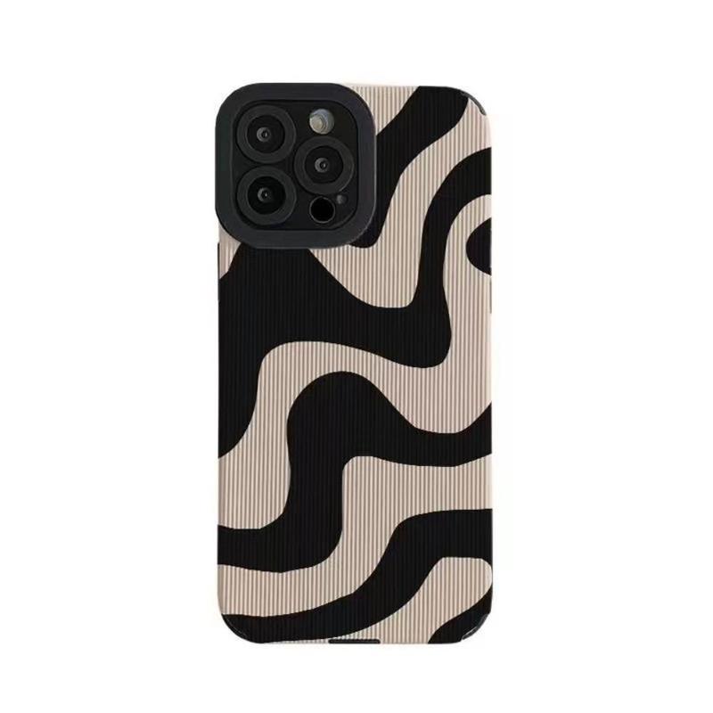 Zebra Mobile Phone Protective Case, 1 Count Cellphone Protective Case, Holiday Essentials Gift, Shockproof Anti-fall Striped Smartphone Protector Cover for iPhone, Phone Accessories for iPhone 16 Case, Gifts for Boyfriend, Holiday Essentials 4
