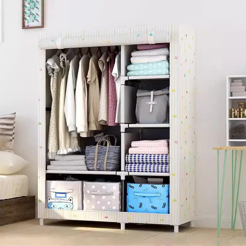 tuvaicaocapvn Tủ quần áo vải 3 ngăn dành cho gia đình nhỏ tủ  giấy