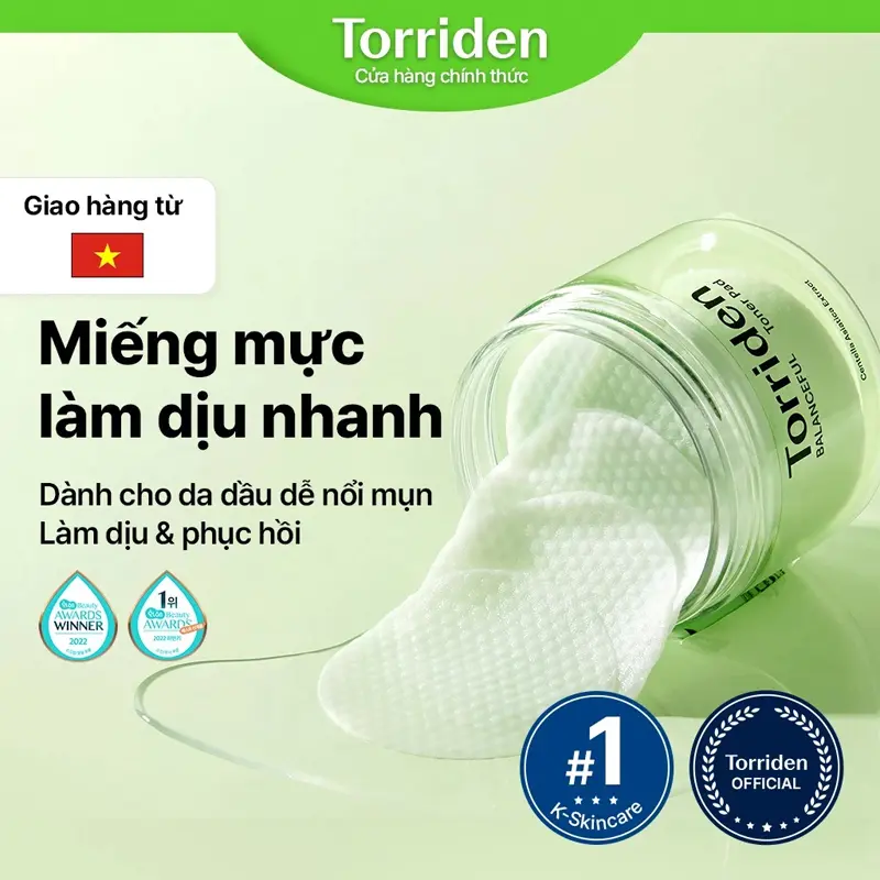 Toner Pad Cấp ẩm, Làm Mềm Mịn Da Torriden DIVE IN Multi Pad 160ml (80 miếng) 1