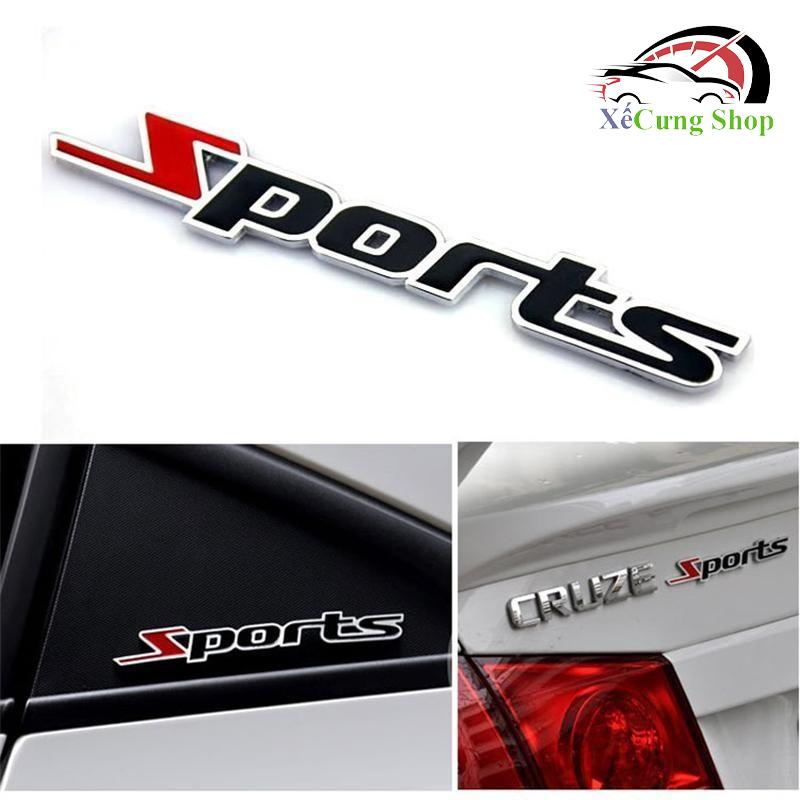Tem dán chữ Sport bằng kim loại đỏ phối đen trang trí ô tô - - TikTok ...