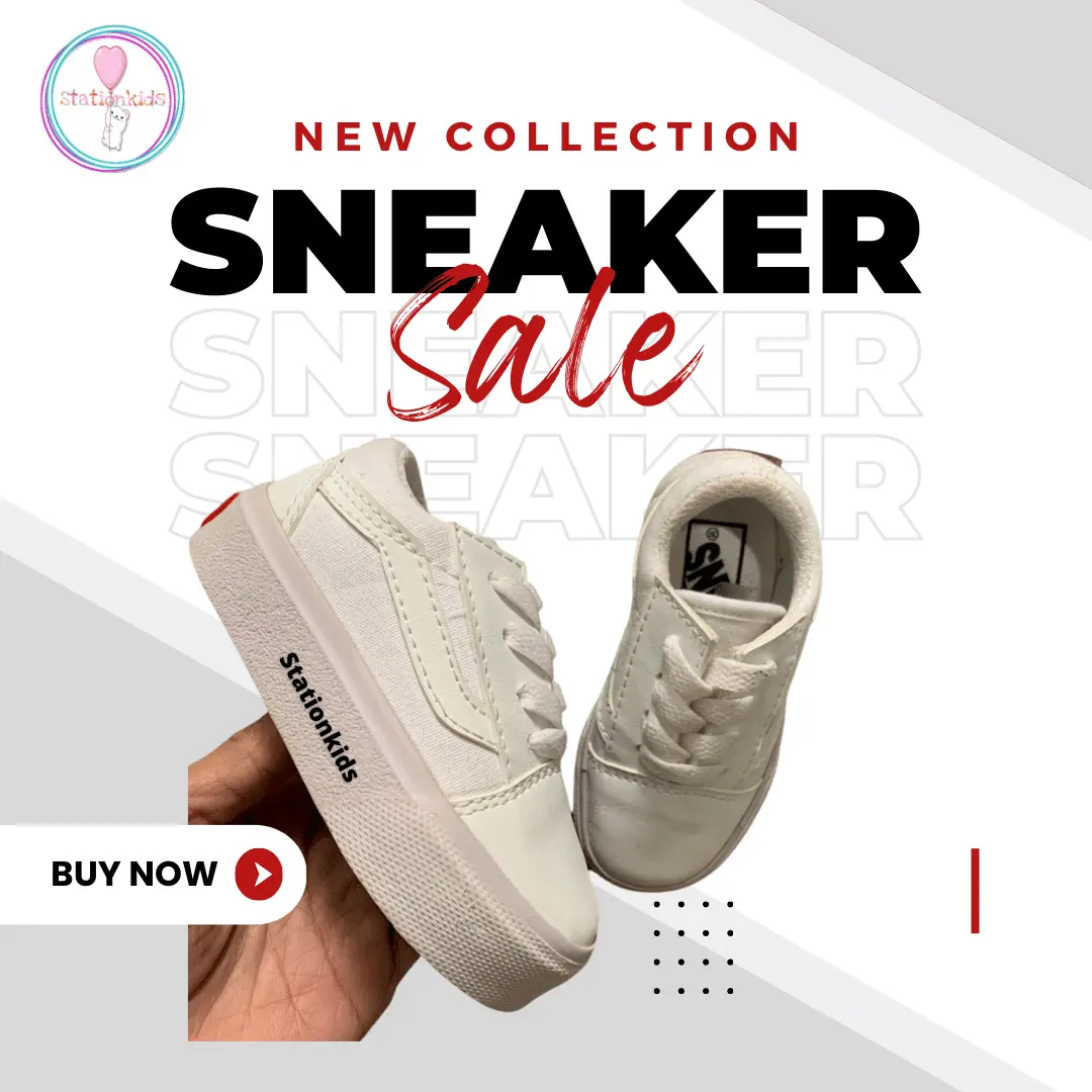 STKIDS Sepatu Anak Laki-laki Perempuan vns OS all white