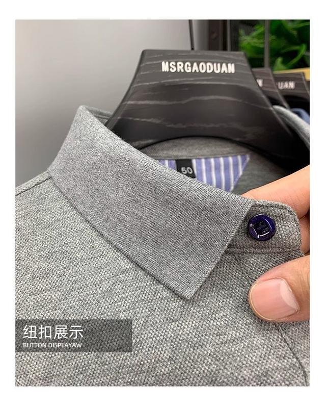 Product Introduction of Áo Thun Nam Ngắn Tay, 100% Cotton, Áo Polo Thêu Ve Áo, Màu Trơn Tay Lửng Áo, Thời Trang, Bộ Sưu Tập Mùa Hè Mới 17