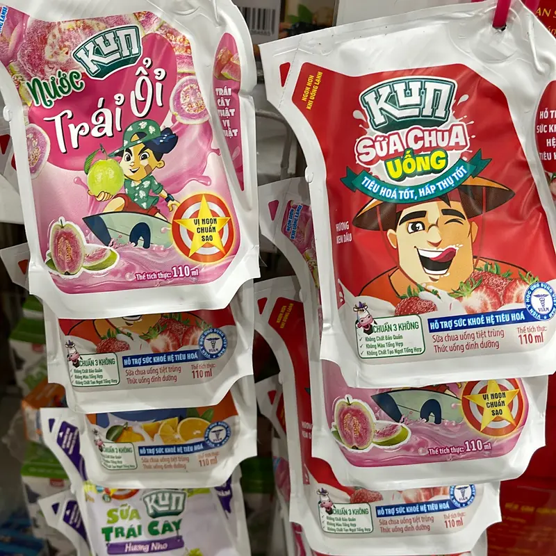 Thùng 24 túi sữa kun 110 ml trộn đủ vị 4